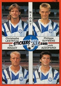 Sticker Christophe Lestrade / Philippe Suywens / David Ringot / Franck Azzopardi - FOOT 1994-1995 n. 373 - Panini