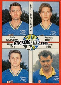 Cromo Luis Satorra / Franck Roye / Réginald Ray / Michel Rio - FOOT 1994-1995 n. 383 - Panini