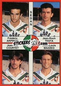 Figurina Frédéric Arpinon / Jean-Roch Testa / Jean-Luc Courtet / Jean-Louis Mazzeo - FOOT 1994-1995 n. 391 - Panini