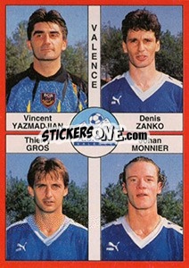 Sticker Vincent Yazmadjian / Denis Zanko / Thierry Gros / Johan Monnier - FOOT 1994-1995 - Panini