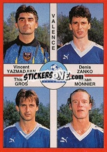 Sticker Vincent Yazmadjian / Denis Zanko / Thierry Gros / Johan Monnier - FOOT 1994-1995 n. 393 - Panini