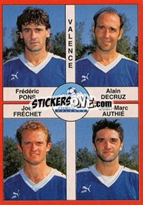 Figurina Frédéric Pons / Alain Decruz / Joël Fréchet / Jean-Marc Authié - FOOT 1994-1995 n. 395 - Panini