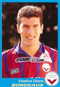 Sticker Zinedine Zidane - FOOT 1995-1996 n. 62 - Panini
