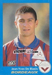 Sticker Jean-Yves De Blasiis - FOOT 1995-1996 n. 63 - Panini