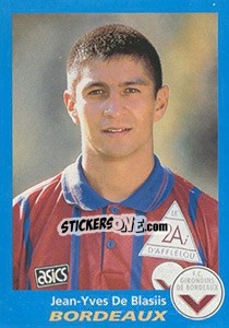 Sticker Jean-Yves De Blasiis - FOOT 1995-1996 - Panini