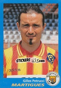 Sticker Gilles Petrucci - FOOT 1995-1996 n. 191 - Panini