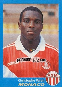 Sticker Christophe Wreh - FOOT 1995-1996 n. 224 - Panini