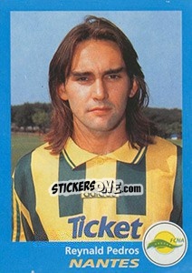 Sticker Reynald Pedros - FOOT 1995-1996 n. 255 - Panini