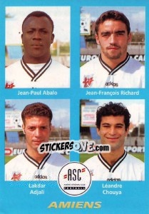 Sticker Jean-Paul Abalo / Jean-François Richard / Lakdar Adjali / Léandre Chouya - FOOT 1995-1996 n. 349 - Panini