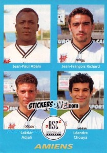 Cromo Jean-Paul Abalo / Jean-François Richard / Lakdar Adjali / Léandre Chouya - FOOT 1995-1996 - Panini