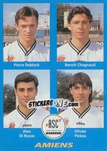 Cromo Pierre Deblock / Benoît Chagnaud / Alex Di Rocco / Olivier Pickeu - FOOT 1995-1996 n. 350 - Panini