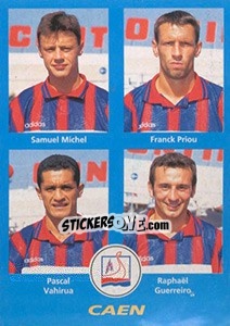 Sticker Samuel Michel / Franck Priou / Pascal Vahirua / Raphaël Guerreiro - FOOT 1995-1996 - Panini