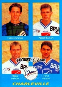 Cromo Fabrice Grange / Pascal Blamart / Régis Dzieciol / Farid Fouzari - FOOT 1995-1996 - Panini