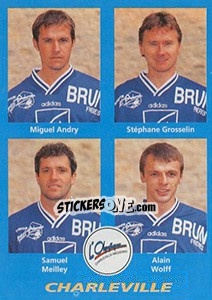 Cromo Miguel Andry / Stéphane Grosselin / Samuel Meilley / Alain Wolff - FOOT 1995-1996 - Panini