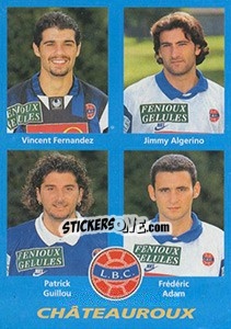 Cromo Vincent Fernandez / Jimmy Algerino / Patrick Guillou / Frédéric Adam - FOOT 1995-1996 - Panini