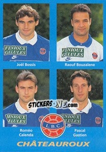 Sticker Joël Bossis / Raouf Bouzaïene / Roméo Calenda / Pascal Gastien - FOOT 1995-1996 - Panini
