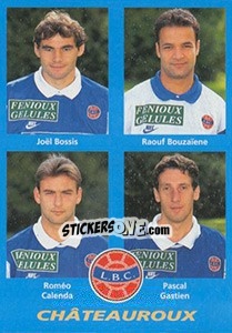 Sticker Joël Bossis / Raouf Bouzaïene / Roméo Calenda / Pascal Gastien - FOOT 1995-1996 n. 364 - Panini