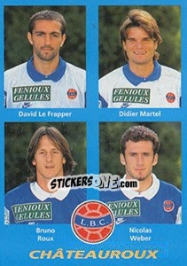 Cromo David Le Frapper / Didier Martel / Bruno Roux / Nicolas Weber - FOOT 1995-1996 - Panini