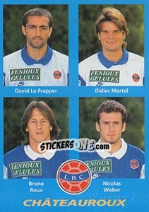 Sticker David Le Frapper / Didier Martel / Bruno Roux / Nicolas Weber - FOOT 1995-1996 n. 365 - Panini