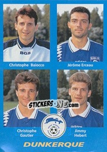 Sticker Christophe Baiocco / Jérôme Erceau / Christophe Gautier / Jimmy Hebert - FOOT 1995-1996 n. 366 - Panini