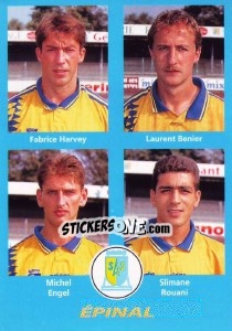 Figurina Fabrice Harvey / Laurent Benier / Michel Engel / Slimane Rouani - FOOT 1995-1996 - Panini