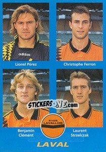 Figurina Lionel Pérez / Christophe Ferron / Benjamin Clément / Laurent Strzelczak - FOOT 1995-1996 n. 375 - Panini