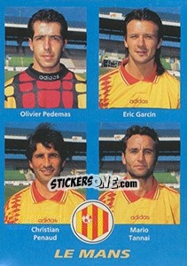 Cromo Olivier Pedemas / Eric Garcin / Christian Penaud / Mario Tannai - FOOT 1995-1996 n. 378 - Panini