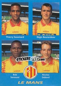 Figurina Thierry Saxemard / Régis Beunardeau / Bob Senoussi / Nicolas Debord - FOOT 1995-1996 - Panini