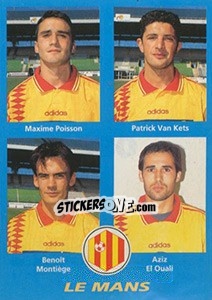 Sticker Maxime Poisson / Patrick Van Kets / Benoît Montiège / Aziz El Ouali - FOOT 1995-1996 - Panini