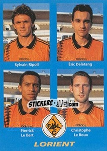 Sticker Sylvain Ripoll / Eric Delétang / Pierrick Le Bert / Christophe Le Roux - FOOT 1995-1996 n. 385 - Panini