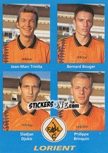Sticker Jean-Marc Trinita / Bernard Bouger / Sladjan Djukic / Philippe Brinquin - FOOT 1995-1996 - Panini