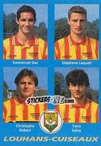 Sticker Emmanuel Gas / Stéphane Laquait / Christophe Robert / Yann Soloy - FOOT 1995-1996 - Panini