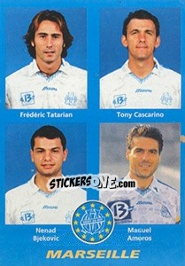 Sticker Frédéric Tatarian / Tony Cascarino / Nenad Bjekovic / Manuel Amoros - FOOT 1995-1996 n. 392 - Panini