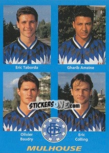 Cromo Eric Taborda / Gharib Amzine / Olivier Baudry / Eric Colling - FOOT 1995-1996 - Panini