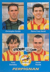Sticker Christophe Gardié / Pierre-Yves David / Yann Danielou / Xavier Feucht - FOOT 1995-1996 n. 408 - Panini