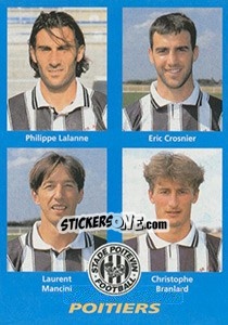 Sticker Philippe Lalanne / Eric Crosnier / Laurent Mancini / Christophe Branlard - FOOT 1995-1996 - Panini