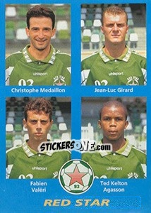 Figurina Christophe Medaillon / Jean-Luc Girard / Fabien Valéri / Ted Kelton Agasson - FOOT 1995-1996 - Panini