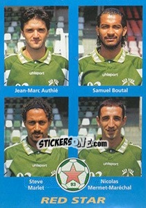 Sticker Jean-Marc Authié / Samuel Boutal / Steve Marlet / Nicolas Mermet-Maréchal - FOOT 1995-1996 n. 416 - Panini