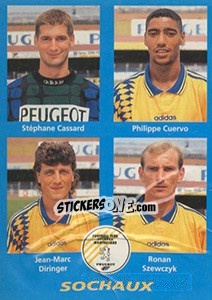 Sticker Stéphane Cassard / Philippe Cuervo / Jean-Marc Diringer / Ronan Szewczyk - FOOT 1995-1996 n. 420 - Panini