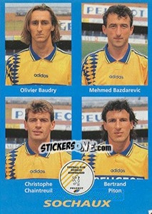 Sticker Olivier Baudry / Mehmed Bazdarevic / Christophe Chaintreuil / Bertrand Piton - FOOT 1995-1996 n. 421 - Panini
