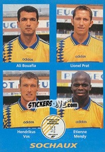 Sticker Ali Bouafia / Lionel Prat / Hendrikus Vos / Etienne Mendy - FOOT 1995-1996 n. 422 - Panini