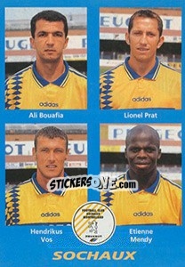 Sticker Ali Bouafia / Lionel Prat / Hendrikus Vos / Etienne Mendy - FOOT 1995-1996 - Panini