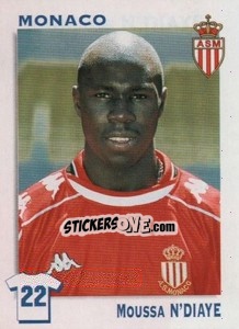 Sticker Moussa N'Diaye - FOOT 1999-2000 n. 186 - Panini
