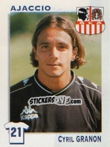 Sticker Cyril Granon (Ajaccio) - FOOT 1999-2000 n. 439 - Panini