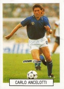 Sticker Carlo Ancelotti - Italia 1990. Goal Master n. 15 - Euroflash