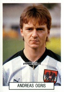 Cromo Andreas Ogris - Italia 1990. Goal Master n. 37 - Euroflash