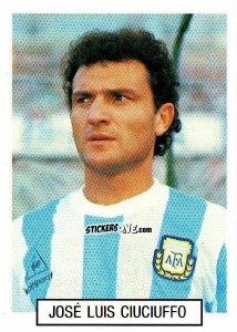 Sticker Jose Luis Ciuciuffo - Italia 1990. Goal Master n. 82 - Euroflash