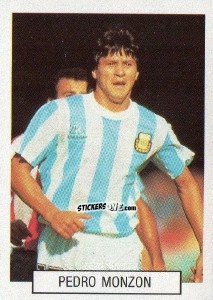 Cromo Pedro Monzon - Italia 1990. Goal Master n. 83 - Euroflash