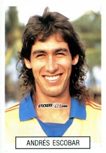 Sticker Andres Escobar - Italia 1990. Goal Master n. 250 - Euroflash
