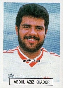 Sticker Abdul Aziz Khador - Italia 1990. Goal Master n. 274 - Euroflash